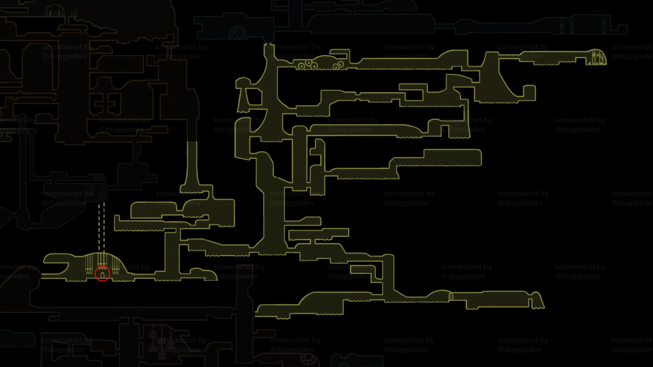 Cross Stitch location - Exhaust Organ